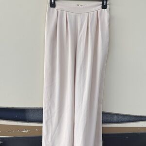 Fashion Nova Cream Pleated Trousers